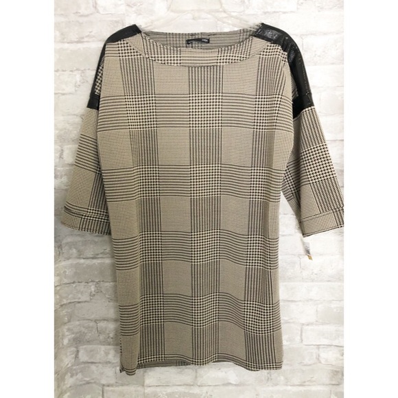 Zara Dresses & Skirts - Zara |  Women’s Beige Plaid Dress Size S